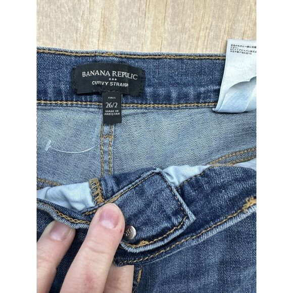 Banana Republic Curvy Straight 26/2 Tall Medium Wash NWOTs - Picture 2 of 5